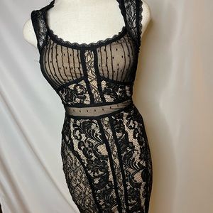 Bebe Lace Midi Dress